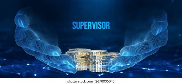 Professional IT Engineers. Supervisor manager. 3d illustration