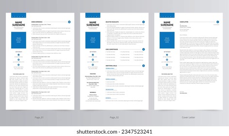 Professional Modern Resume or CV and Cover Letter Template - Powered by Shutterstock