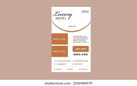 Professional Resort Flyer Design Vector Template - Powered by Shutterstock