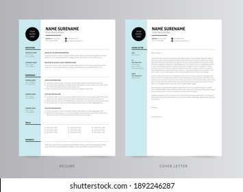 Professional Resume, CV, And Cover Letter Template Design