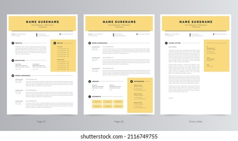 Professional Resume CV and Cover Letter Template - Powered by Shutterstock