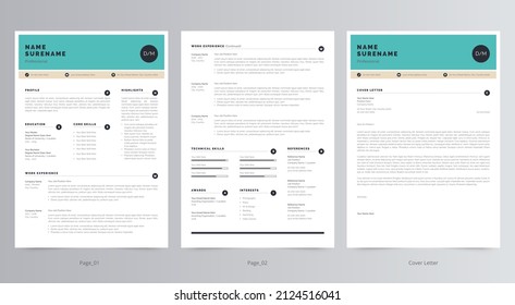 Professional Resume Or CV And Cover Letter Template