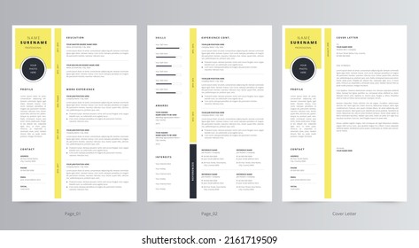 Professional Resume Or CV And Cover Letter Template