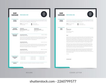 Professional Resume or CV and Cover Letter Template - Powered by Shutterstock