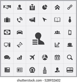 Profile List Icon Corporate Icons Universal Stock Illustration ...