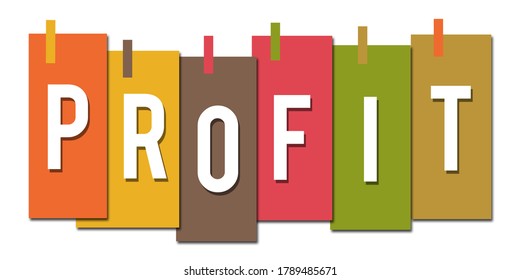 Profit Text Written Over Colorful Background Stock Illustration ...