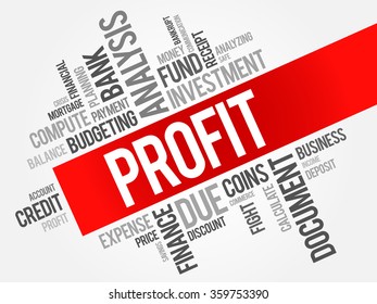 Profit Word Cloud Business Concept Stock Illustration 359753390 ...