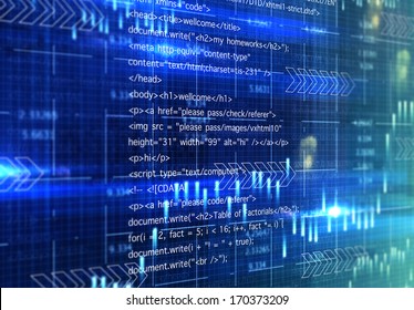 Program code on a monitor