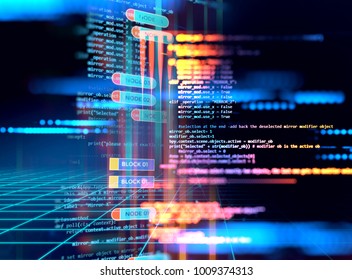 Programmiercode abstrakter Technologie-Hintergrund von Softwareentwickler und Computerskript