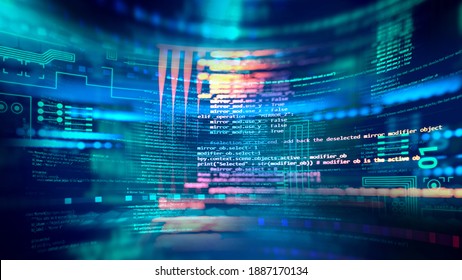 Programming code abstract technology background of software developer and  Computer script
