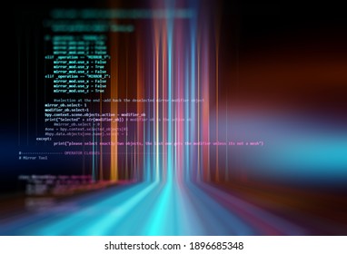 Programming code abstract technology background of software developer and  Computer script 3d illustration