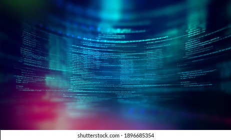 Programming code abstract technology background of software developer and  Computer script 3d illustration