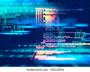 Programming code abstract technology background of software developer and  Computer script