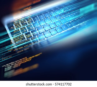 Programming Code Abstract Technology Background Of Software Developer And  Computer Script