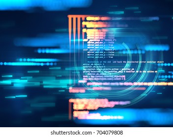 Programming Code Abstract Technology Background Of Software Developer And  Computer Script
