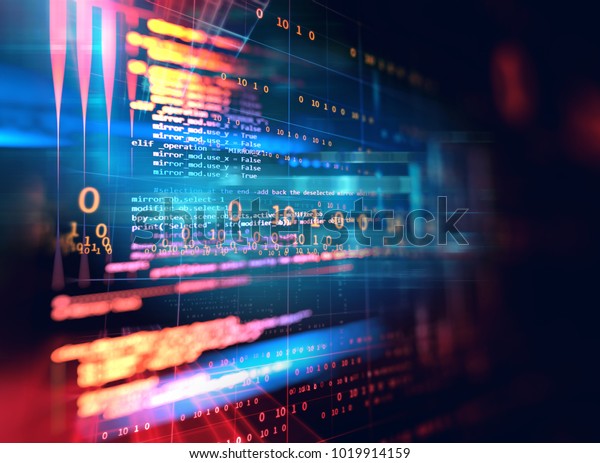 Code De Programmation Abstrait Technologie Arrière Plan Illustration De Stock 1019914159 