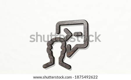 PROGRAMMING USER CHAT 3D icon on the wall, 3D illustration