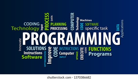 Programming Word Cloud Stock Illustration 1370386682 | Shutterstock