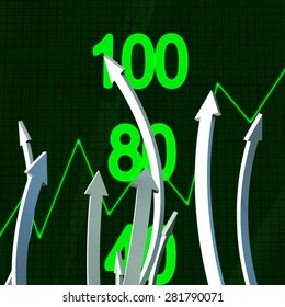 Progress Arrows Indicating Business Graph And Development