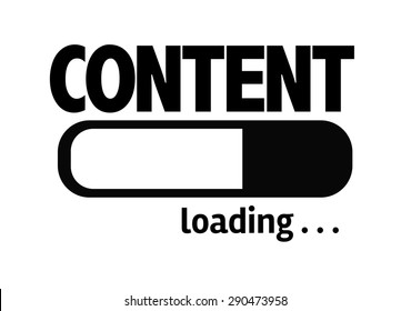 Progress Bar Loading with the text: Content