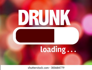 Progress Bar Loading with the text: Drunk - Powered by Shutterstock