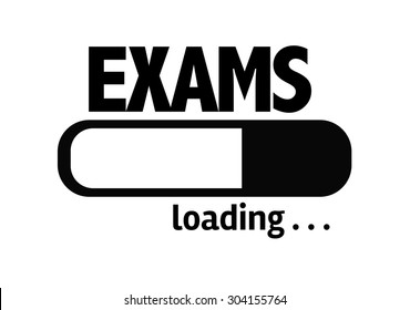 Progress Bar Loading With The Text: Exams