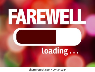 Progress Bar Loading with the text: Farewell - Powered by Shutterstock