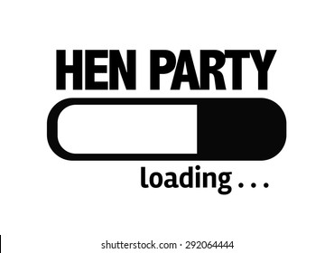 Progress Bar Loading with the text: Hen Party - Powered by Shutterstock