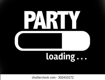 Progress Bar Loading with the text: Party - Powered by Shutterstock