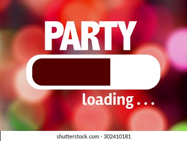 Progress Bar Loading with the text: Party - Powered by Shutterstock