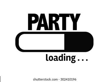 Progress Bar Loading with the text: Party - Powered by Shutterstock