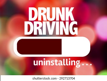 Progress Bar Uninstalling with the text: Drunk Driving  - Powered by Shutterstock