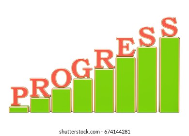 progress concept, 3D rendering isolated on white background
