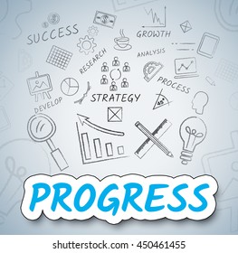 Progress Ideas Showing Forward Innovation And Reflecting
