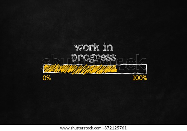 Progress loading concept with copyspace for
website, user interfaces, installation software, preloading
webpage, work in progress. A loading bar isolated on blackboard
indicate a
percentage.