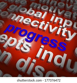 Progress Word Cloud Meaning Maturity Growth  And Improvement