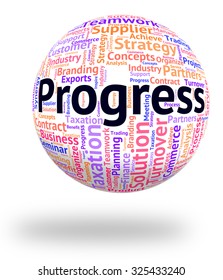 Progress Word Showing Breakthrough Wordclouds And Words