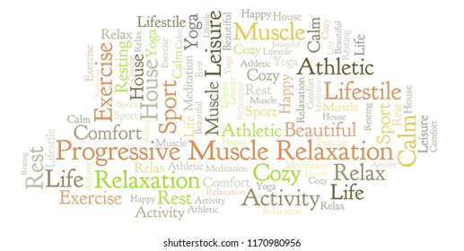 Progressive Muscle Relaxation Word Cloud.