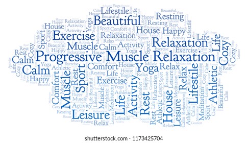 Progressive Muscle Relaxation Word Cloud.