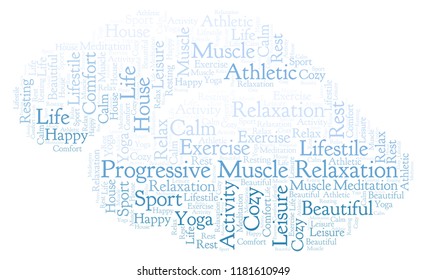 Progressive Muscle Relaxation Word Cloud.