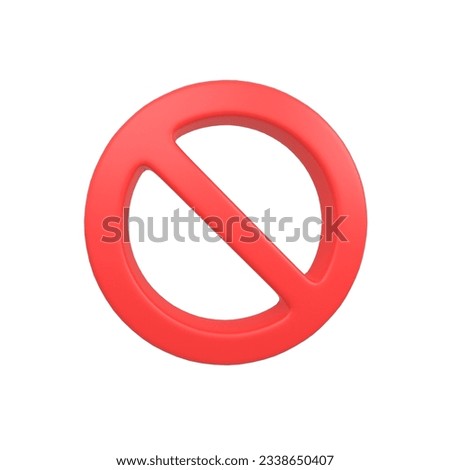 Prohibited Symbol 3d model render image