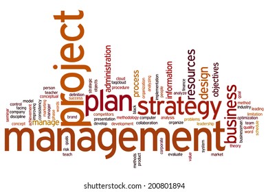 Project Management Concept Word Cloud Background Stock Illustration ...