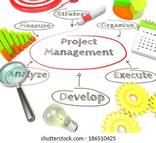 Project Management Flow Chart Stock Illustration 186466940 | Shutterstock