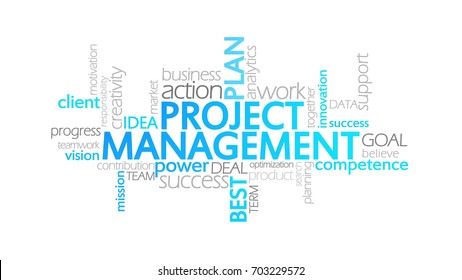 Project Management Word Cloud Illustration Stock Illustration 703229572 