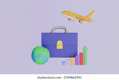 Project task management, Project development icon, Effective time planning tools 3d illustration