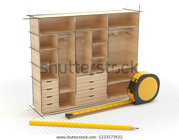 Project Wardrobe 3d Illustration Stock Illustration 1233573922