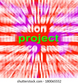 Project Word Cloud Showing Plan Mission Or Task