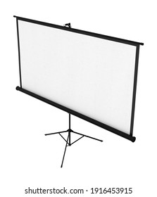 Projector Screen 3D Illustration On White Background