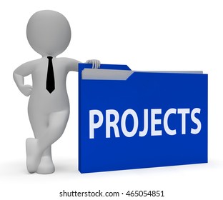 Projects Folder Showing Binder Files 3d Rendering
