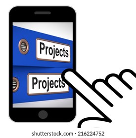 Projects Folders Displaying Tasks Planning And Ventures